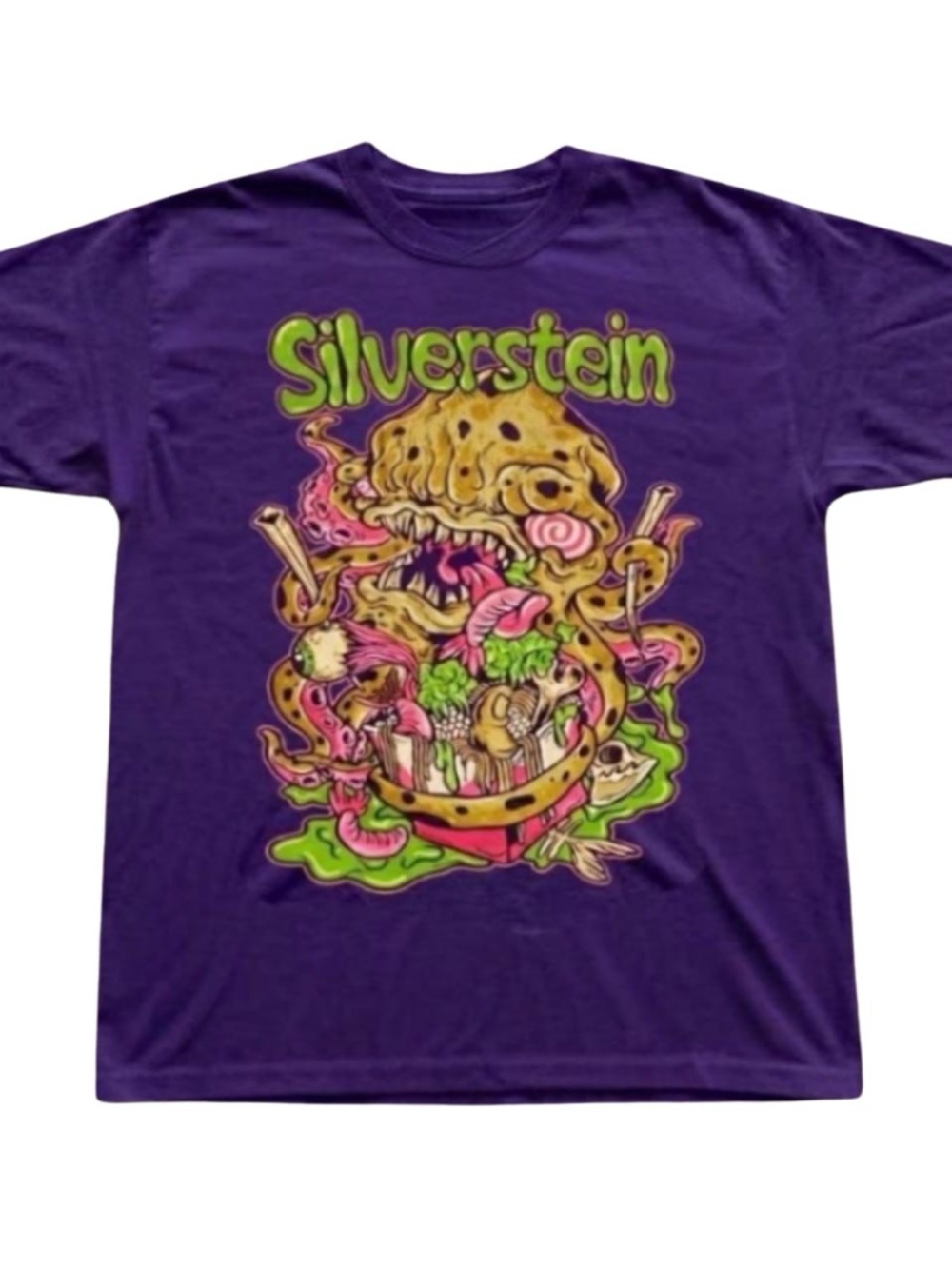 Purple Silverstein Graphic Tee, Horror shirt